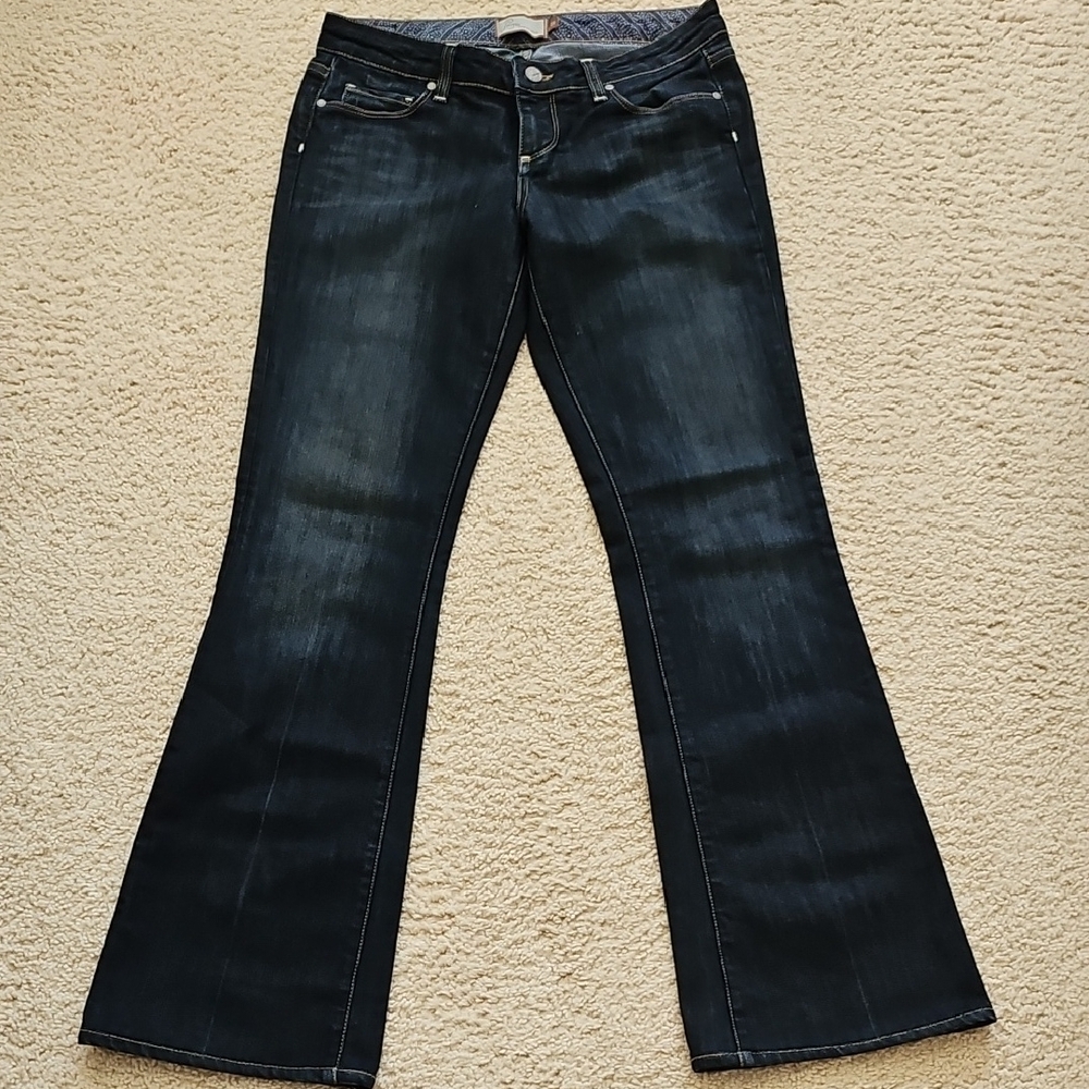 PAIGE Black Boot Cut Jeans Classic Style